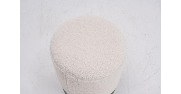 HOCKER in Metall, Textil Schwarz, Weiß - Schwarz/Weiß, Trend, Textil/Metall (35/42/35cm) - Xora