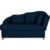 LIEGE in Chenille, Flachgewebe Dunkelblau  - Dunkelblau, Lifestyle, Holz/Textil (180/97/85cm) - Novel
