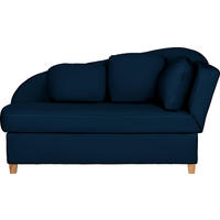 LIEGE in Chenille, Flachgewebe Dunkelblau  - Dunkelblau, Lifestyle, Holz/Textil (180/97/85cm) - Novel