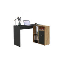 PSACÍ STŮL S ÚLOŽNÝM PROSTOREM, antracitová, dub artisan, 110/85/74 cm - antracitová/dub artisan, Moderní, kompozitní dřevo (110/85/74cm) - MID.YOU