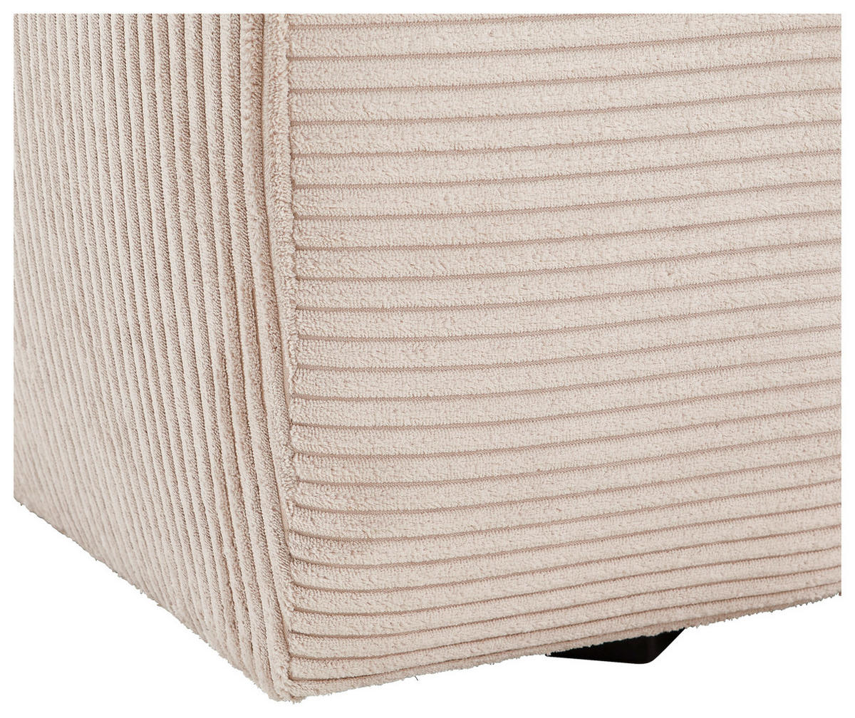 BIGSOFA Cord Naturfarben  - Schwarz/Naturfarben, Design, Kunststoff/Textil (260/90/140cm) - Ambia Home