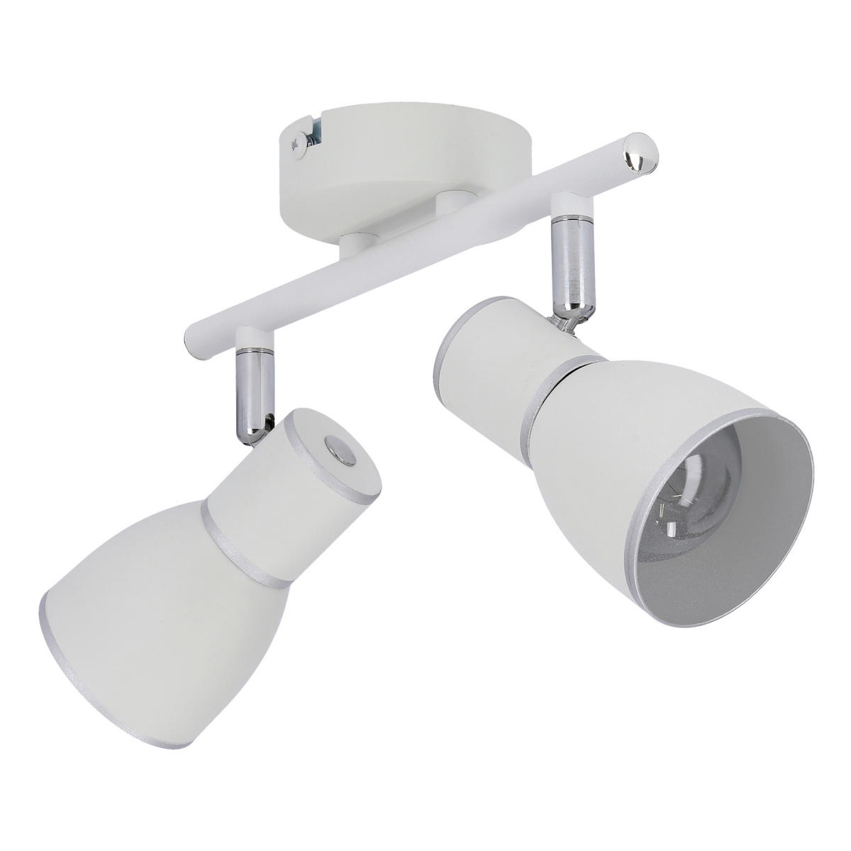 TAKLAMPA Fido 35/8/16 cm  - vit/kromfärg, Klassisk, metall (35/8/16cm)
