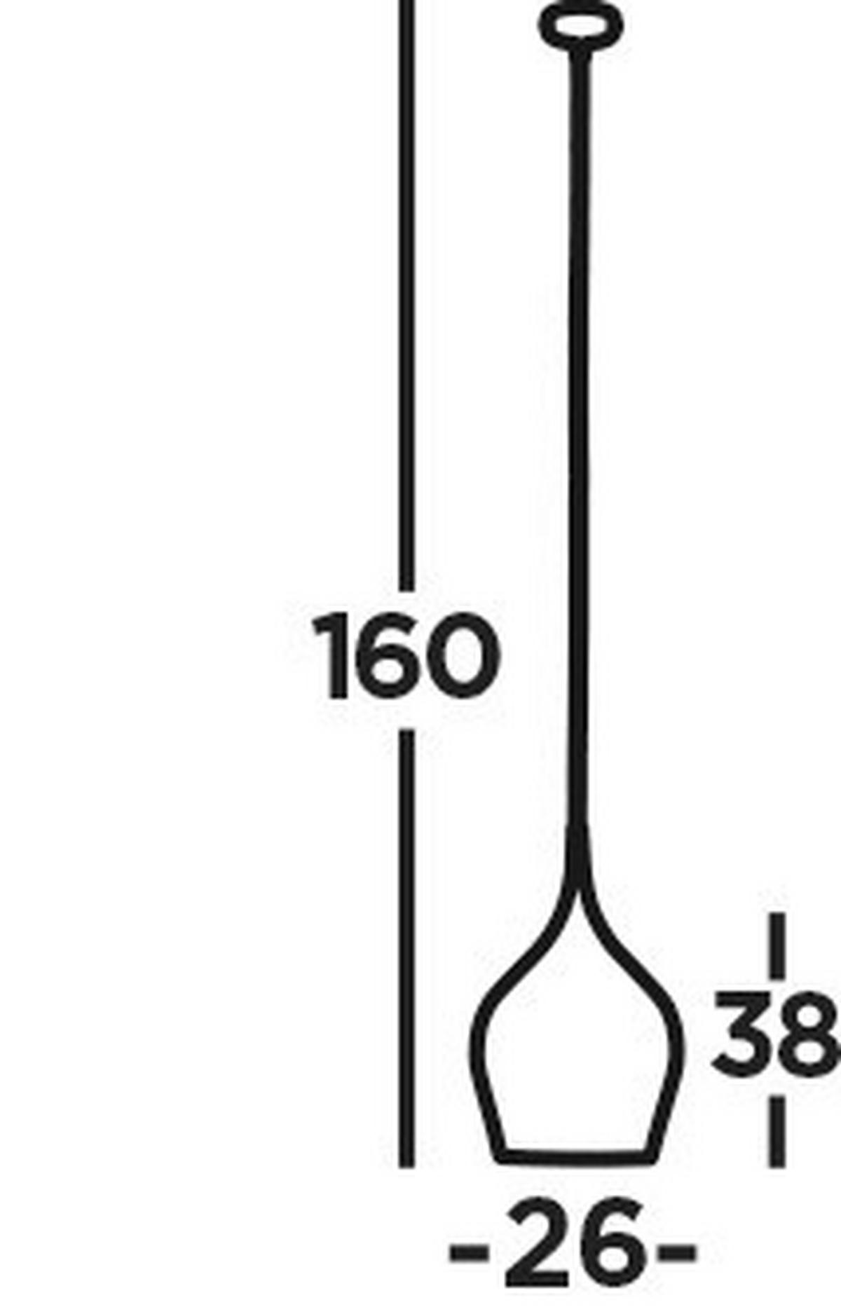 PENDUL - verde, Design, metal (26/160cm)