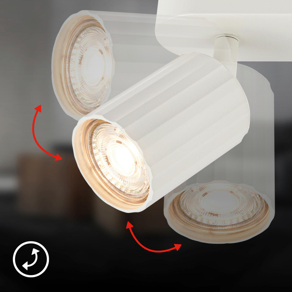 STRAHLER 28/8,5/8,5 cm   - Weiß, Design, Kunststoff/Metall (28/8,5/8,5cm) - Briloner