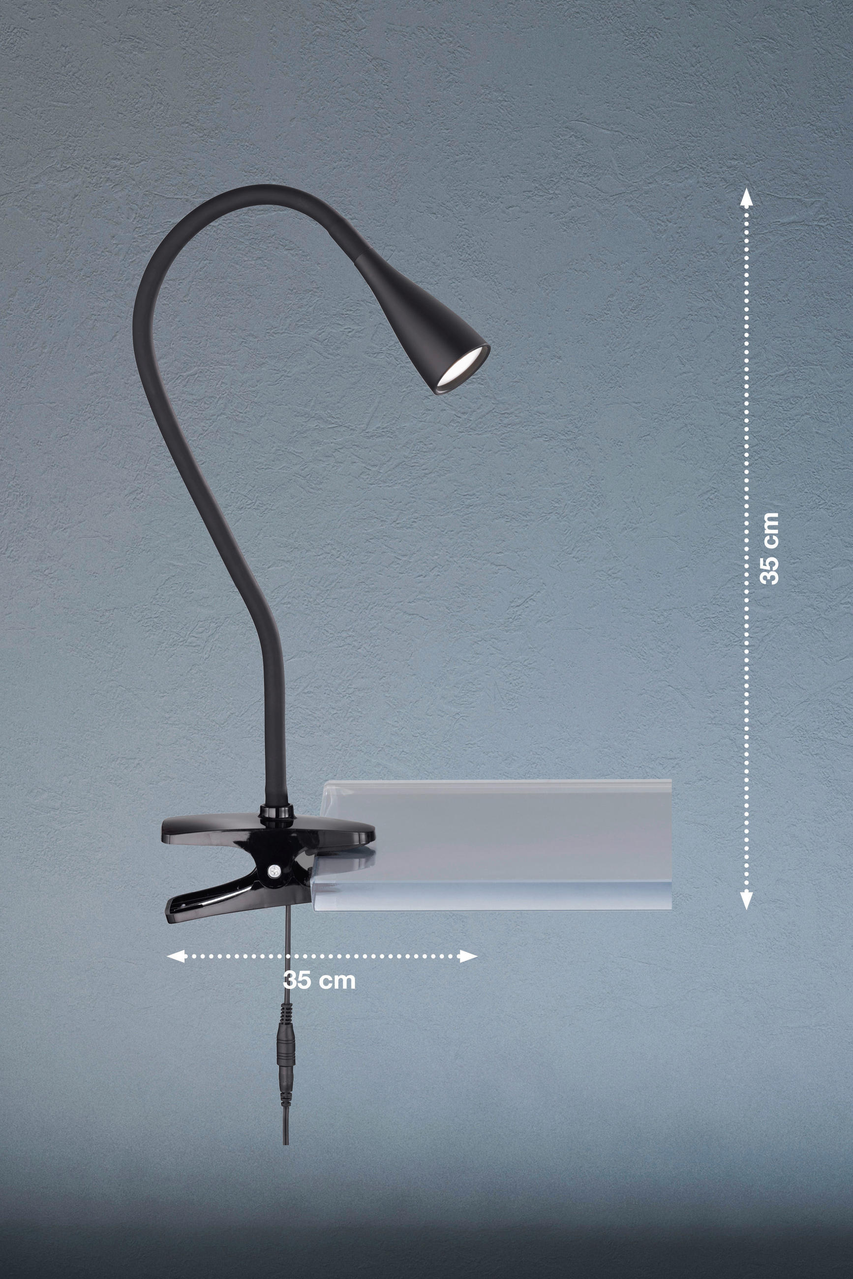 LED SVJETILJKA SA STEZALJKOM  - crna, Basics, metal (6/35cm)