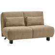 SCHLAFSOFA Flachgewebe Braun  - Schwarz/Braun, KONVENTIONELL, Textil/Metall (150/85/100cm) - Carryhome