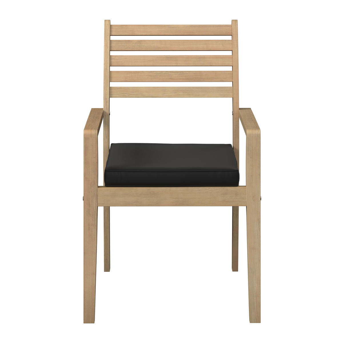 GARTENTISCHGRUPPE Akazie massiv  - Teakfarben, Natur, Holz/Kunststoff (160/75/90cm) - Ambia Garden