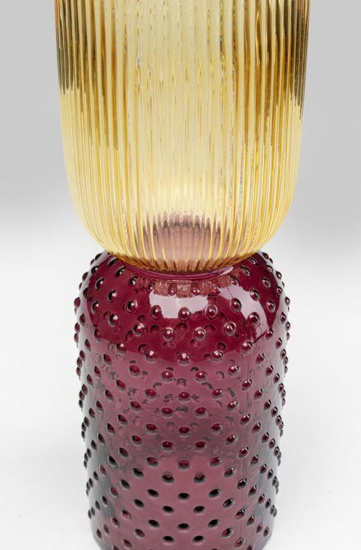 VASE 38 cm  - Gelb/Lila, Design, Glas (12/38/12cm) - Kare-Design