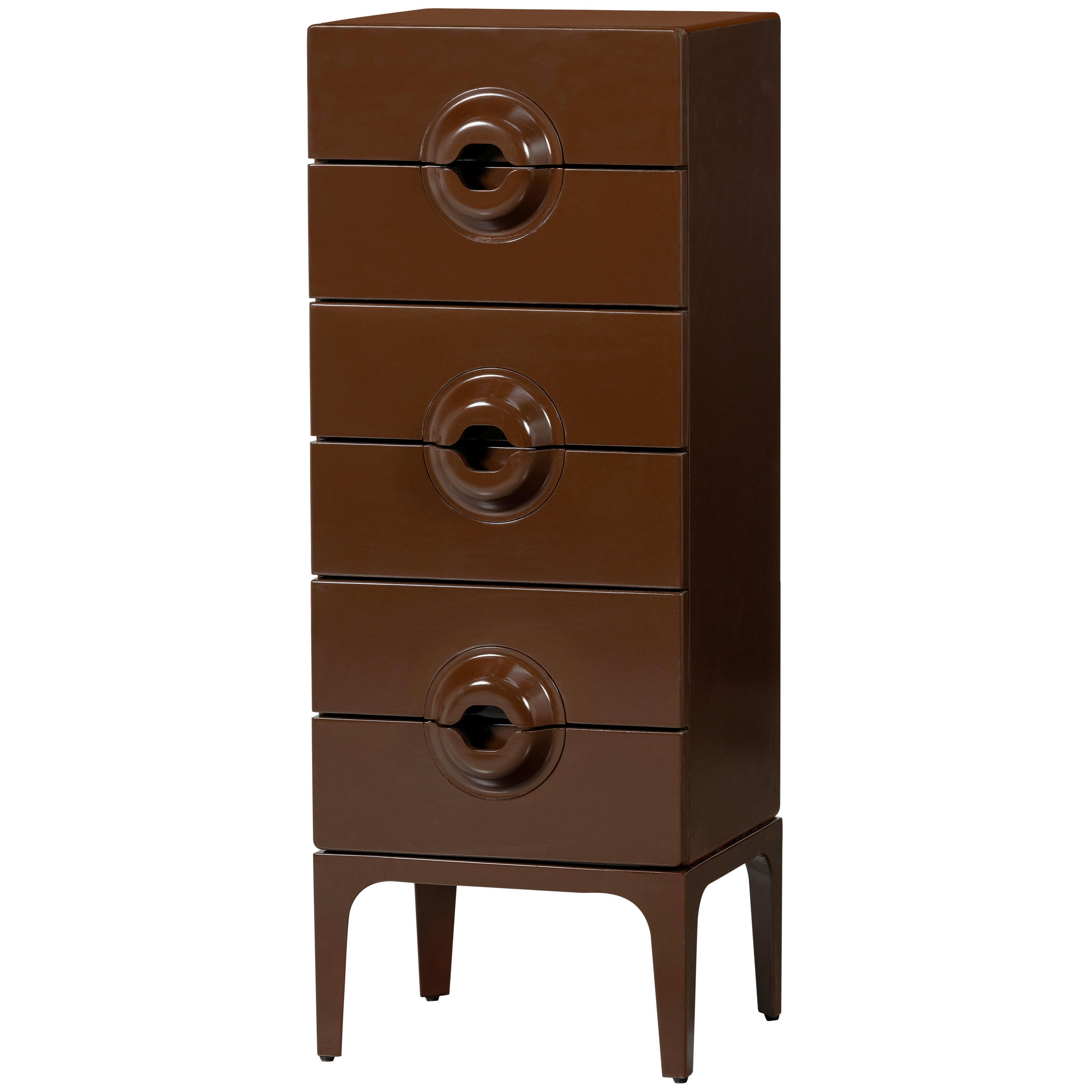 KOMMODE Merge  in 44/120/45 cm  - Rot/Braun, Design, Holz (44/120/45cm) - Livetastic