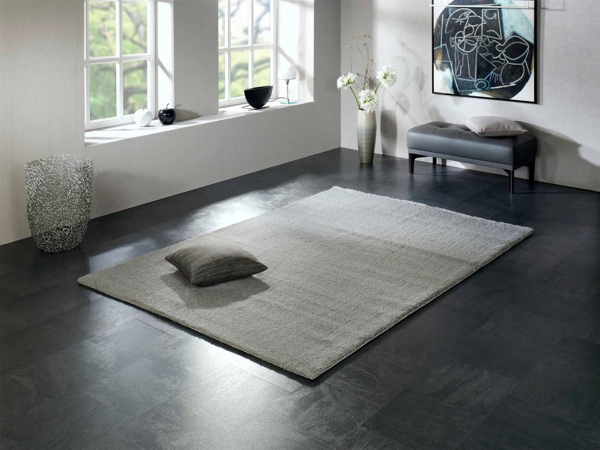 WEBTEPPICH 160/230 cm Sunshine Grau  - Grau, Basics, Textil (160/230cm) - Novel