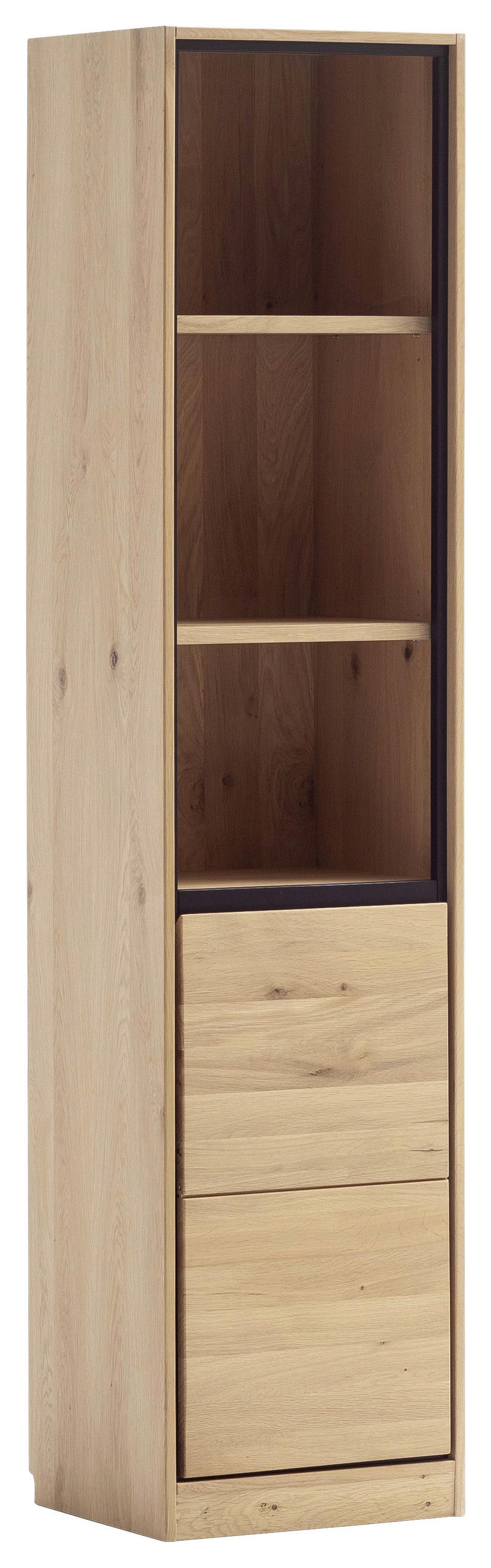 AKTENREGAL Asteiche furniert, massiv Eiche Bianco  - Eiche Bianco, KONVENTIONELL, Holz/Holzwerkstoff (45/198/40cm) - Linea Natura