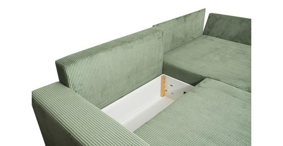 CloseUp von Carryhome ECKSOFA Olivgrün Cord.