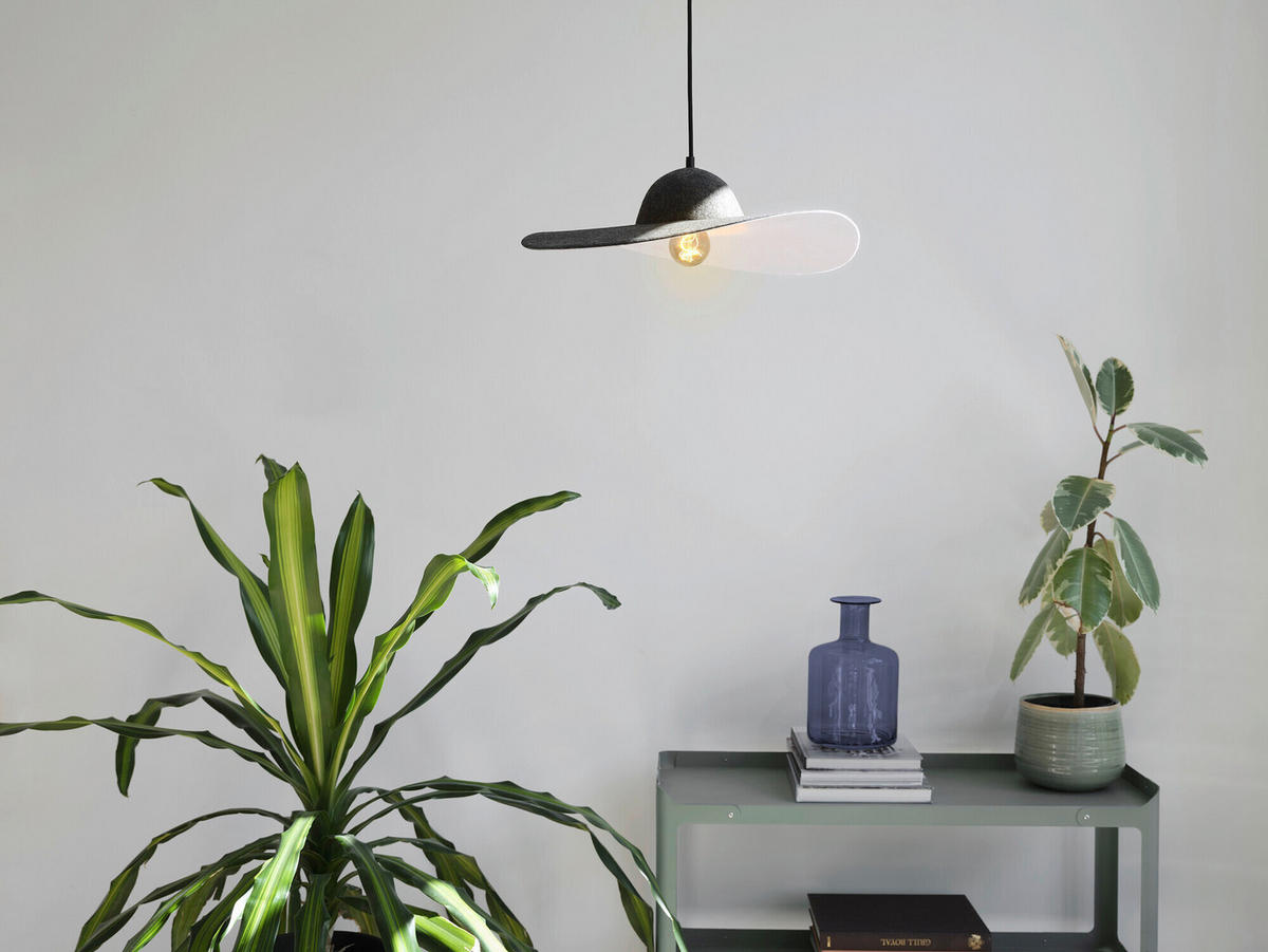 HÄNGELEUCHTE 50/150 cm  - Dunkelgrau, Basics, Textil/Metall (50/150cm) - Osram