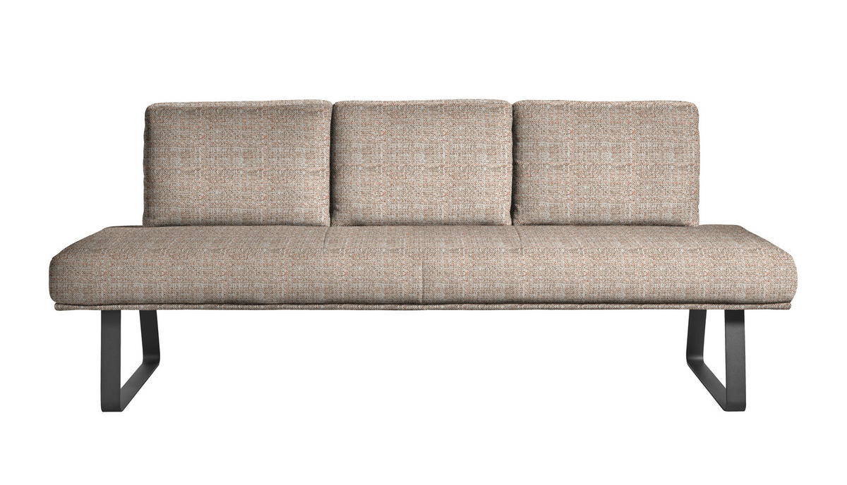 SITZBANK 224/92/78 cm  in Orange, Schwarz  - Schwarz/Orange, Design, Textil/Metall (224/92/78cm) - Dieter Knoll