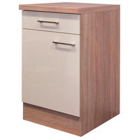 KÜCHENUNTERSCHRANK 50/86/60 cm  in Sonoma Eiche, Kaschmir  - Kaschmir/Edelstahlfarben, MODERN, Holzwerkstoff/Metall (50/86/60cm) - FlexWell