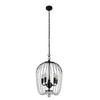 KRISTALL-HÄNGELEUCHTE 36/150 cm   - Schwarz, Design, Glas/Metall (36/150cm) - Searchlight