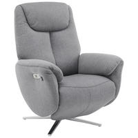 MASSAGESESSEL in Webstoff Grau  - Chromfarben/Grau, Design, Textil/Metall (79/110/85cm) - Livetastic