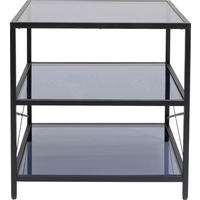 TISCHREGAL  - Schwarz/Grau, Basics, Glas/Metall (100/100/100cm) - Kare-Design