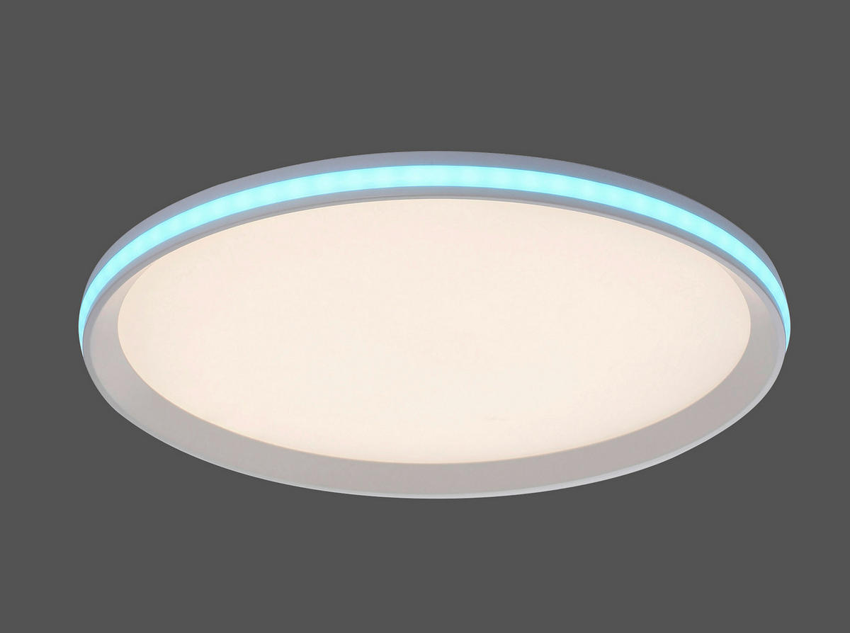 LED-DECKENLEUCHTE 45/45/6 cm  - Weiß, Basics, Kunststoff/Metall (45/45/6cm) - Just Light