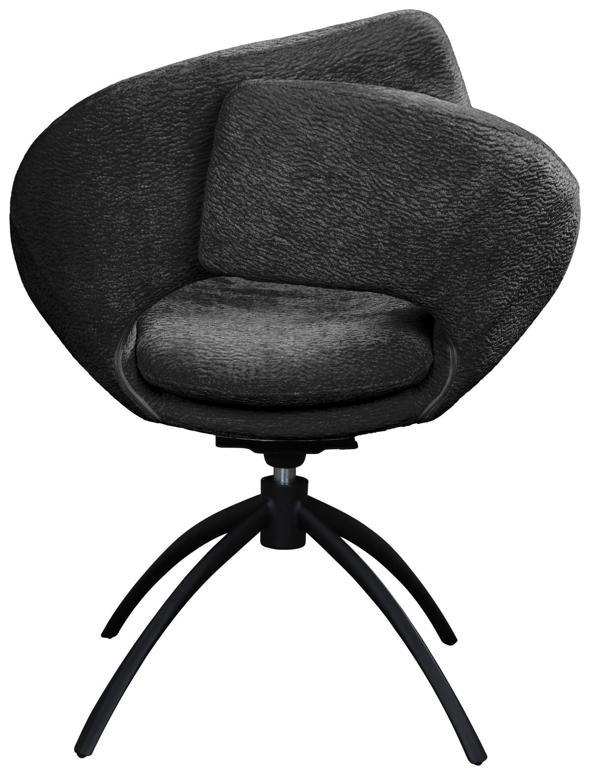 STUHL - Schwarz/Grau, Design, Textil/Metall (69/87,5/66,5cm) - Belluti