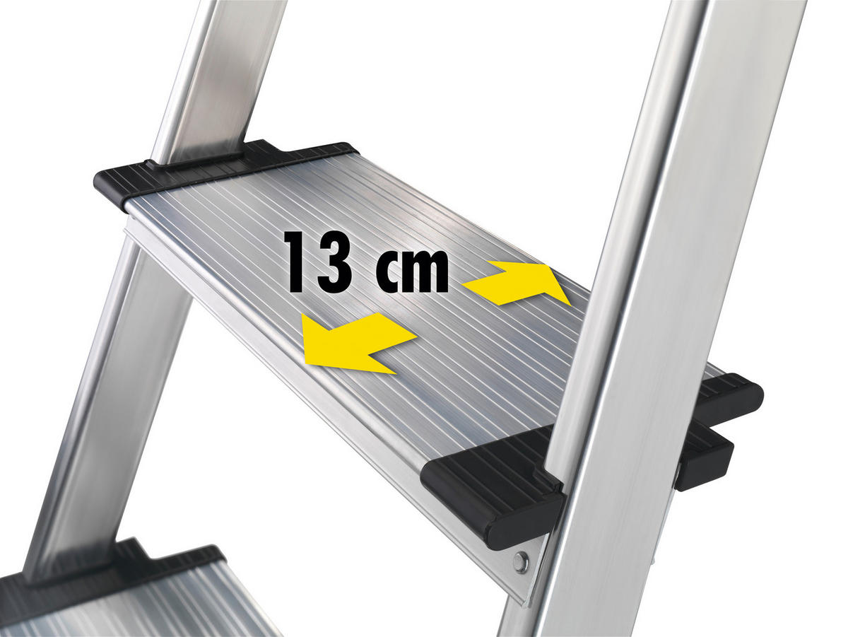 LEITER - Silberfarben, Basics, Kunststoff/Metall (45/146/85cm) - Hailo