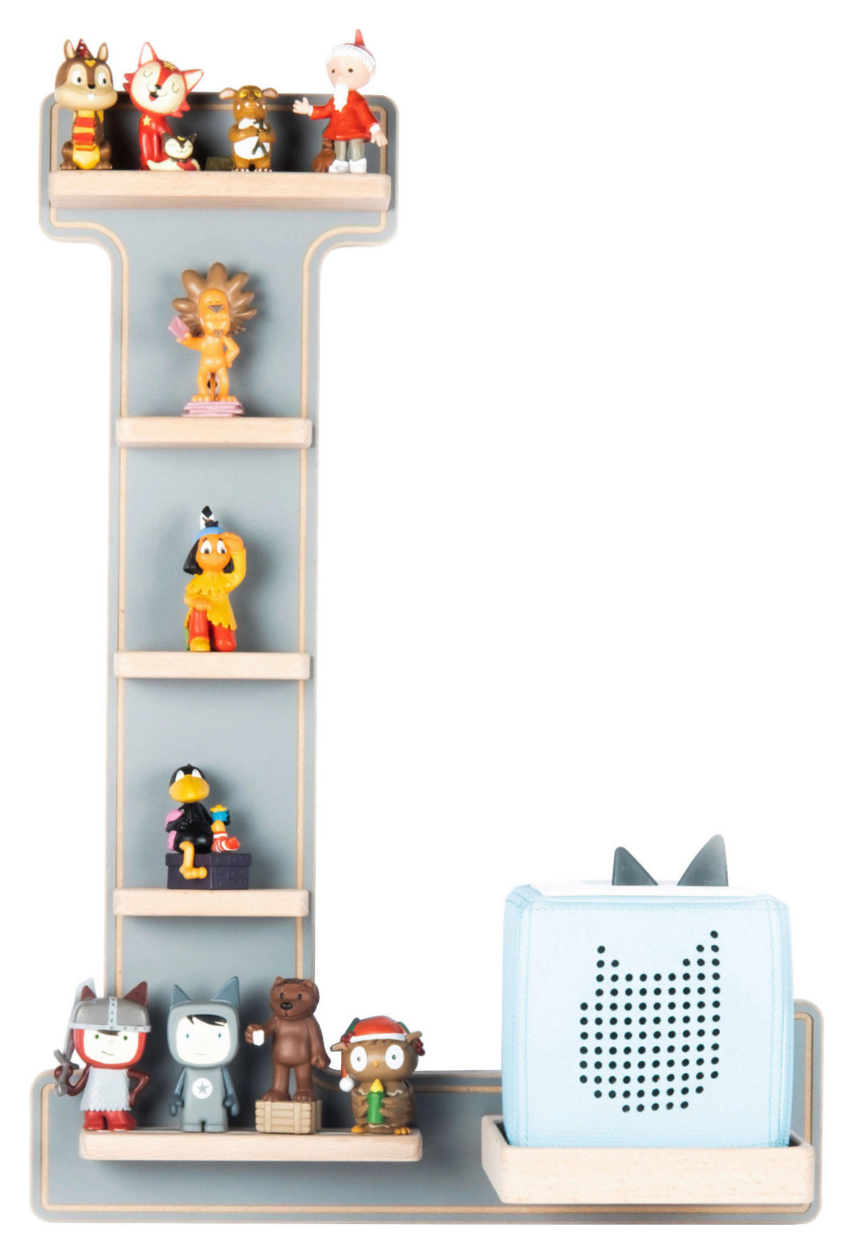 KINDERREGAL  - Grau, Modern, Holzwerkstoff (38/54/19cm) - MID.YOU