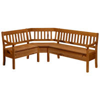 ECKBANK 147/170 cm Bernsteinfarben Kiefer massiv   - Bernsteinfarben, ROMANTIK / LANDHAUS, Holz (147/170cm) - Boxxx
