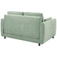 SCHLAFSOFA Chenille Mintgrün  - Schwarz/Mintgrün, KONVENTIONELL, Kunststoff/Textil (161/90/108cm) - Carryhome