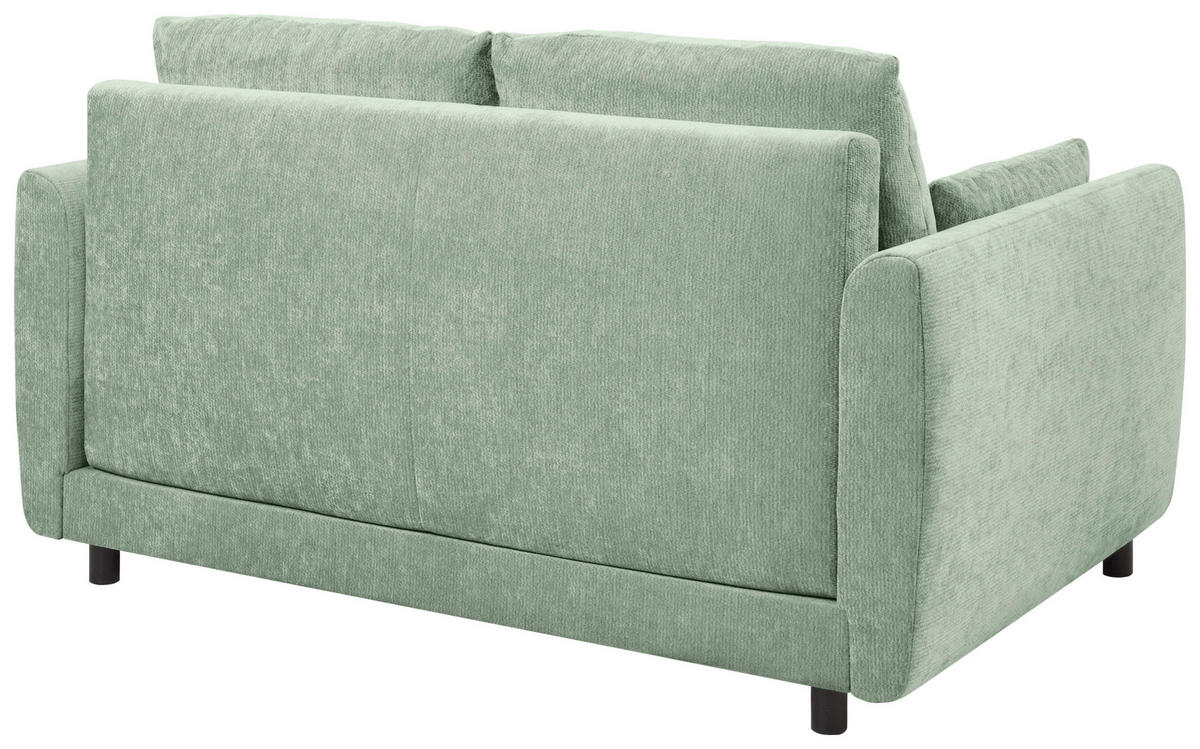 SCHLAFSOFA Chenille Mintgrün  - Schwarz/Mintgrün, KONVENTIONELL, Kunststoff/Textil (161/90/108cm) - Carryhome