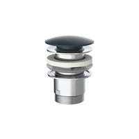 ABLAUFVENTIL  - Chromfarben/Schwarz, Basics, Metall (6,5cm) - Xora