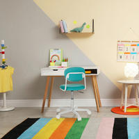JUGENDDREHSTUHL Türkis  - Türkis/Weiß, Basics, Kunststoff/Textil (60/72-83/60cm) - MID.YOU