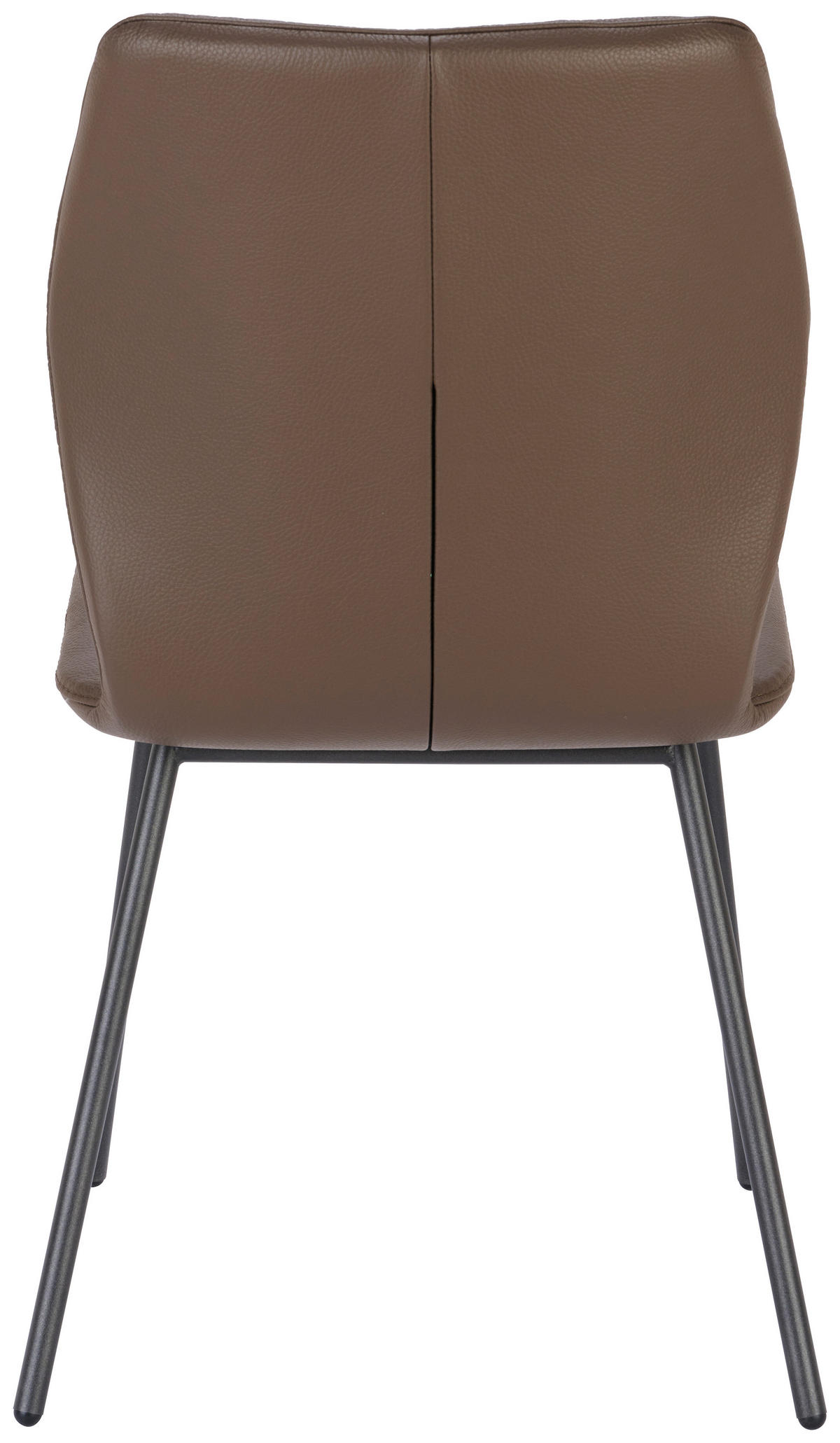 STUHL  in Stahl Mikrofaser  - Anthrazit/Dunkelbraun, Design, Textil/Metall (49/89/59cm) - Bert Plantagie