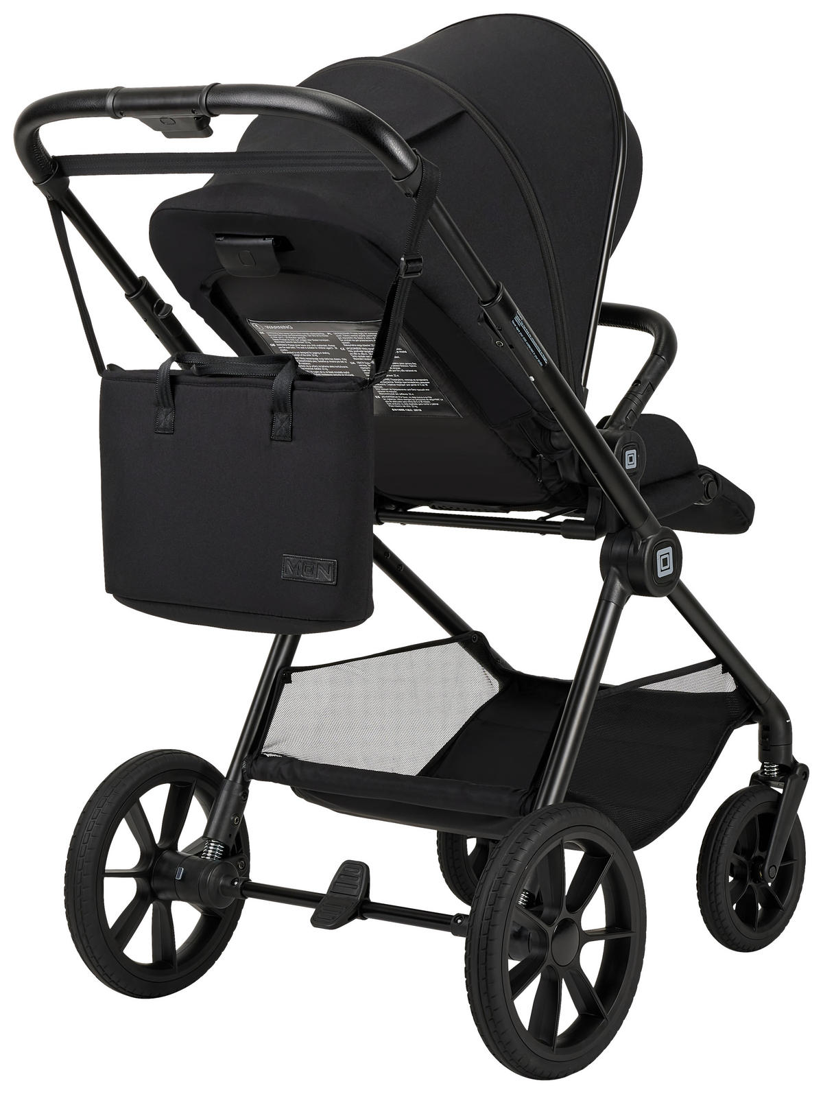 KINDERWAGENSET CLICC  - Schwarz, Basics, Textil/Metall (61/114/84cm) - Moon