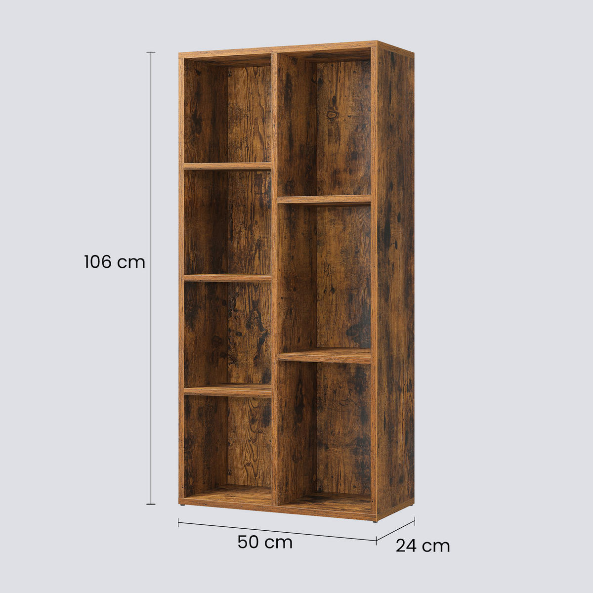 REGAL Dunkelbraun  - Dunkelbraun, Trend, Holzwerkstoff (50/106/24cm) - Boxxx