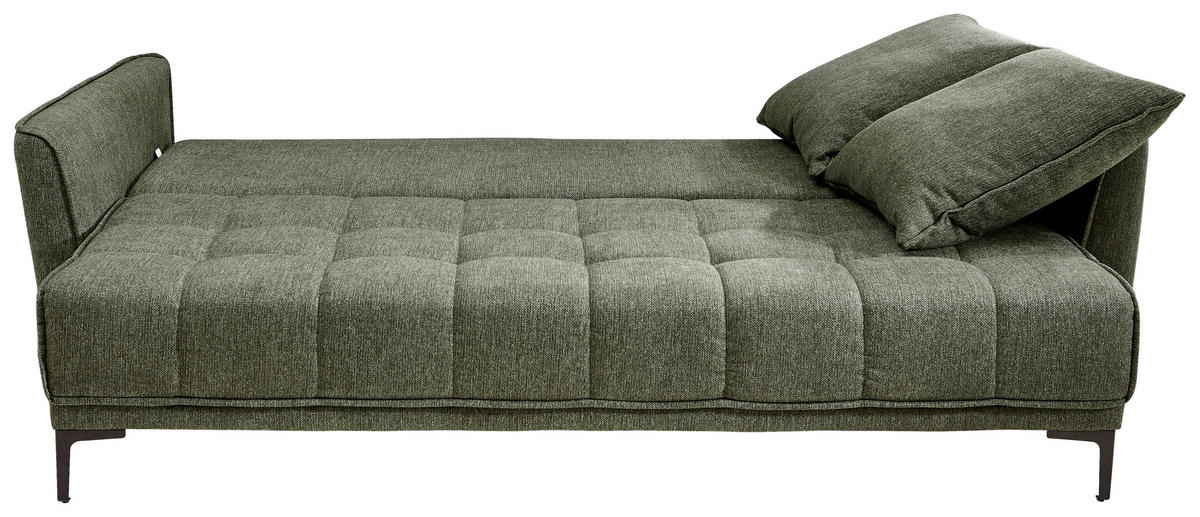 SCHLAFSOFA in Textil Grün  - Schwarz/Grün, Design, Textil (235/70/108cm) - MID.YOU