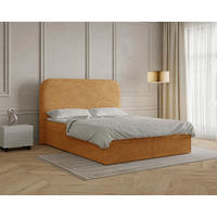 BOXBETT 140/200 cm,  in Rostfarben, Bettkasten, Topper, H2 + H3 = mittel + fest  - Rostfarben/Schwarz, MODERN, Holz/Kunststoff (140/200cm) - MID.YOU