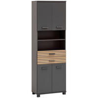 HOCHSCHRANK 59,8/180,9/32,6 cm  - Eichefarben/Anthrazit, MODERN, Holz/Holzwerkstoff (59,8/180,9/32,6cm) - Stylife