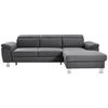 ECKSOFA inkl.Funktionen Grau Webstoff  - Silberfarben/Grau, Design, Textil/Metall (250/167cm) - Xora