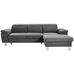 ECKSOFA  in Webstoff Grau  250/167 cm  - Silberfarben/Grau, Design, Textil/Metall (250/167cm) - Xora