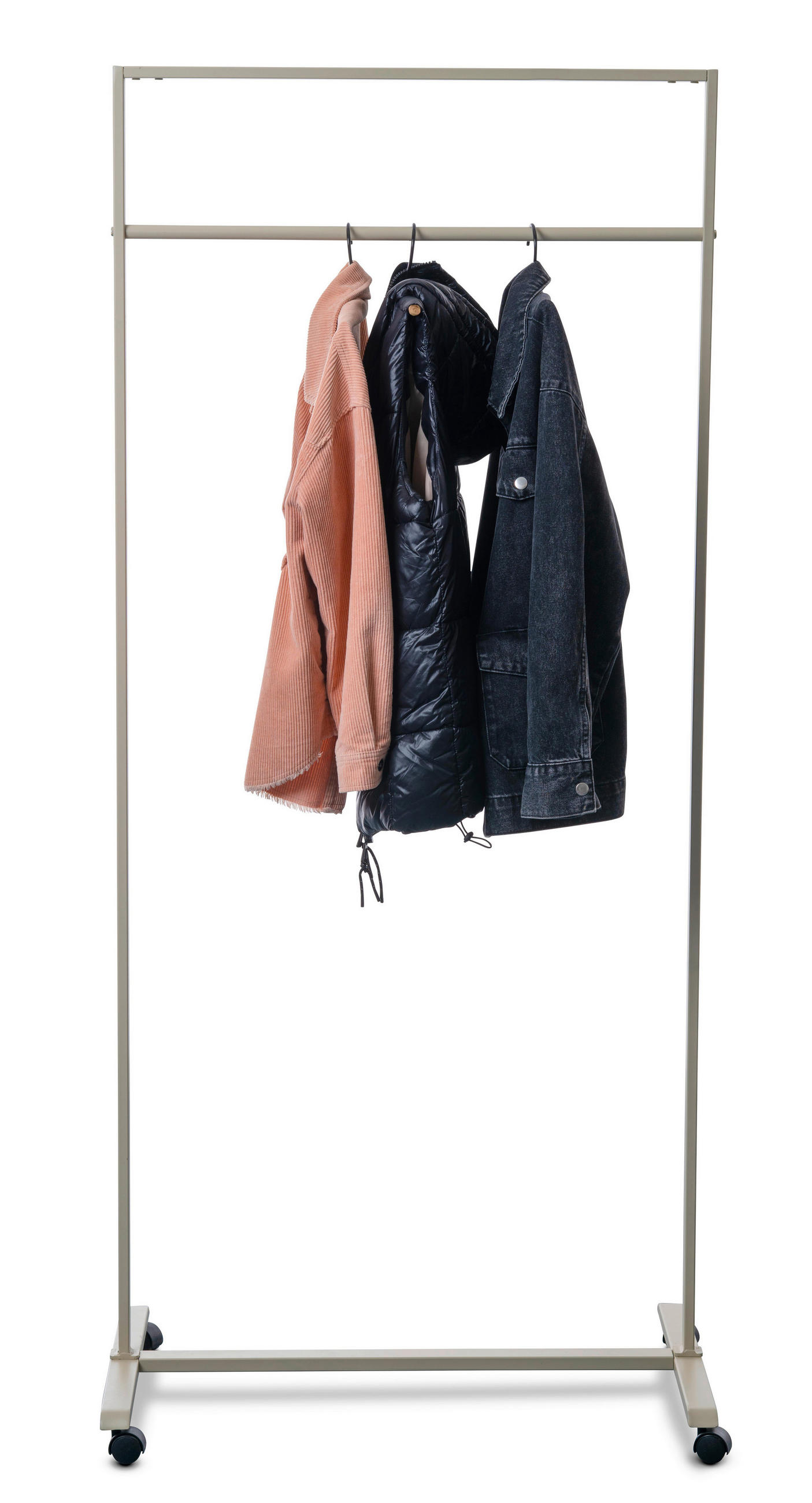KLEIDERWAGEN in Creme 82/180/50 cm   - Creme, Basics, Kunststoff/Metall (82/180/50cm)
