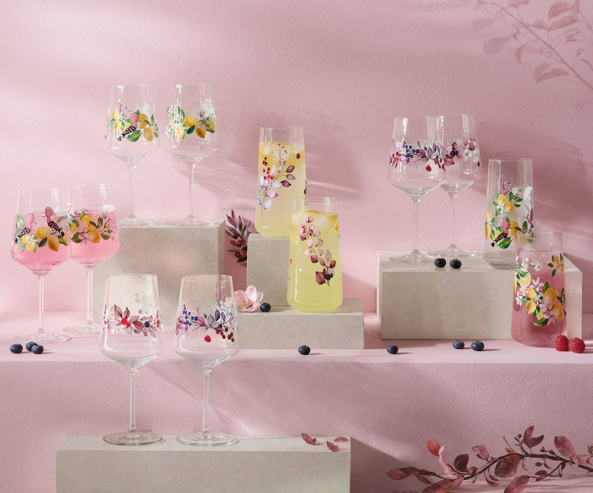 SPRITZERGLAS 544 ml 4-teilig  - Flieder/Altrosa, Trend, Glas (9,3/22,5/9,3cm) - Ritzenhoff