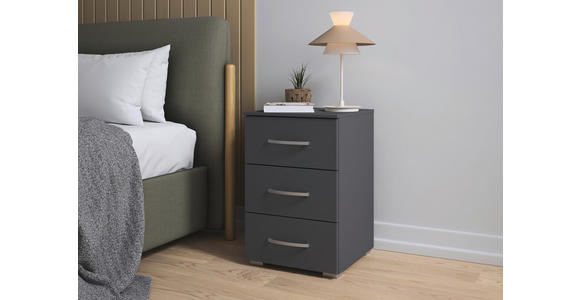 NACHTKÄSTCHEN 40/61/42 cm  in Grau  - Alufarben/Grau, KONVENTIONELL, Holzwerkstoff/Kunststoff (40/61/42cm) - Xora