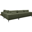 ECKSOFA  in Leinwand Grün  318/271 cm  - Schwarz/Grün, Design, Textil/Metall (318/271cm) - Belluti