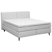 BOXSPRINGBETT 180/200 cm,  in Creme, Hellgrau, Topper, H2 + H3 = mittel + fest  - Creme/Hellgrau, Design, Holzwerkstoff/Kunststoff (180/200cm) - RUF Betten