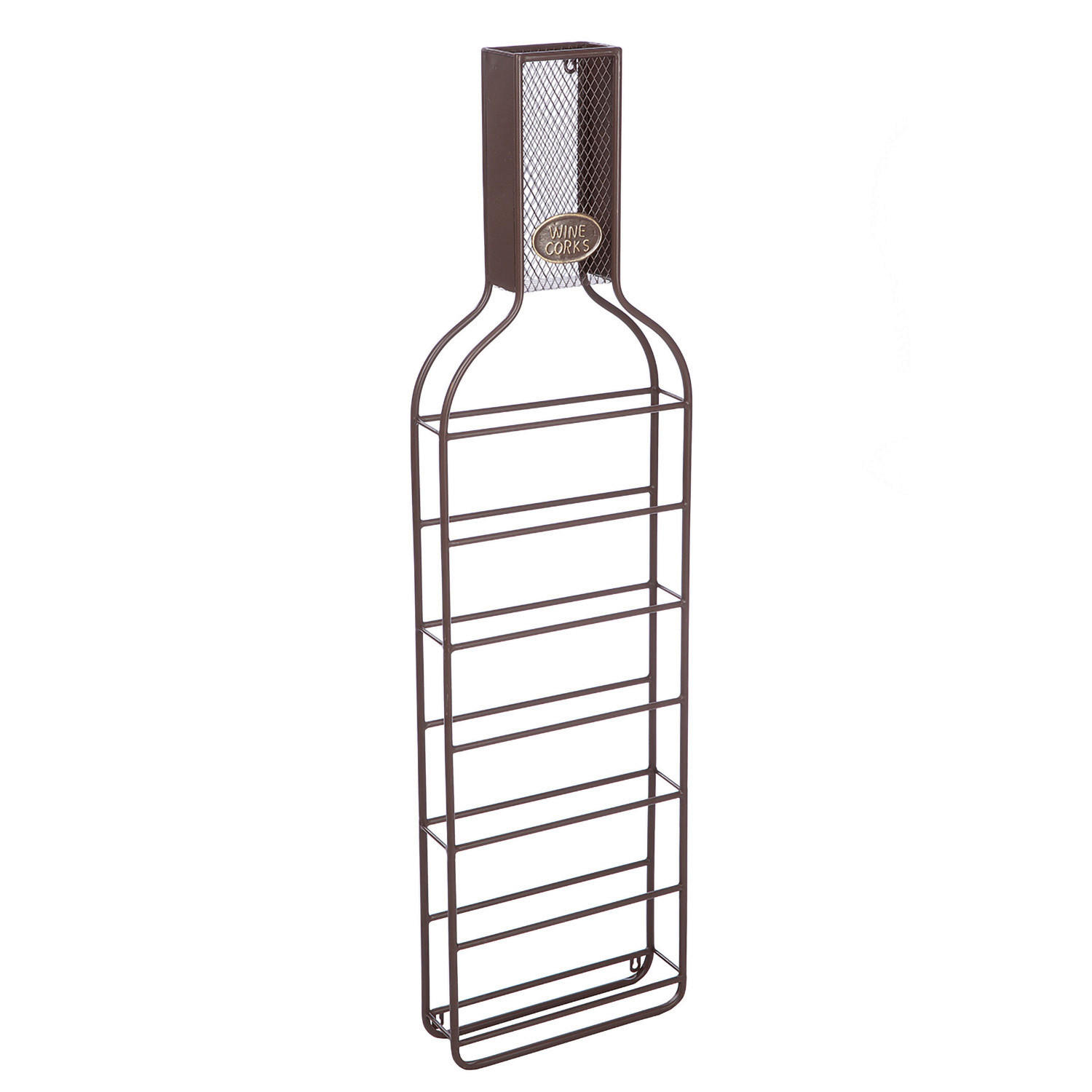 WEINREGAL  - Hellbraun, Basics, Metall (32/118/8,5cm)