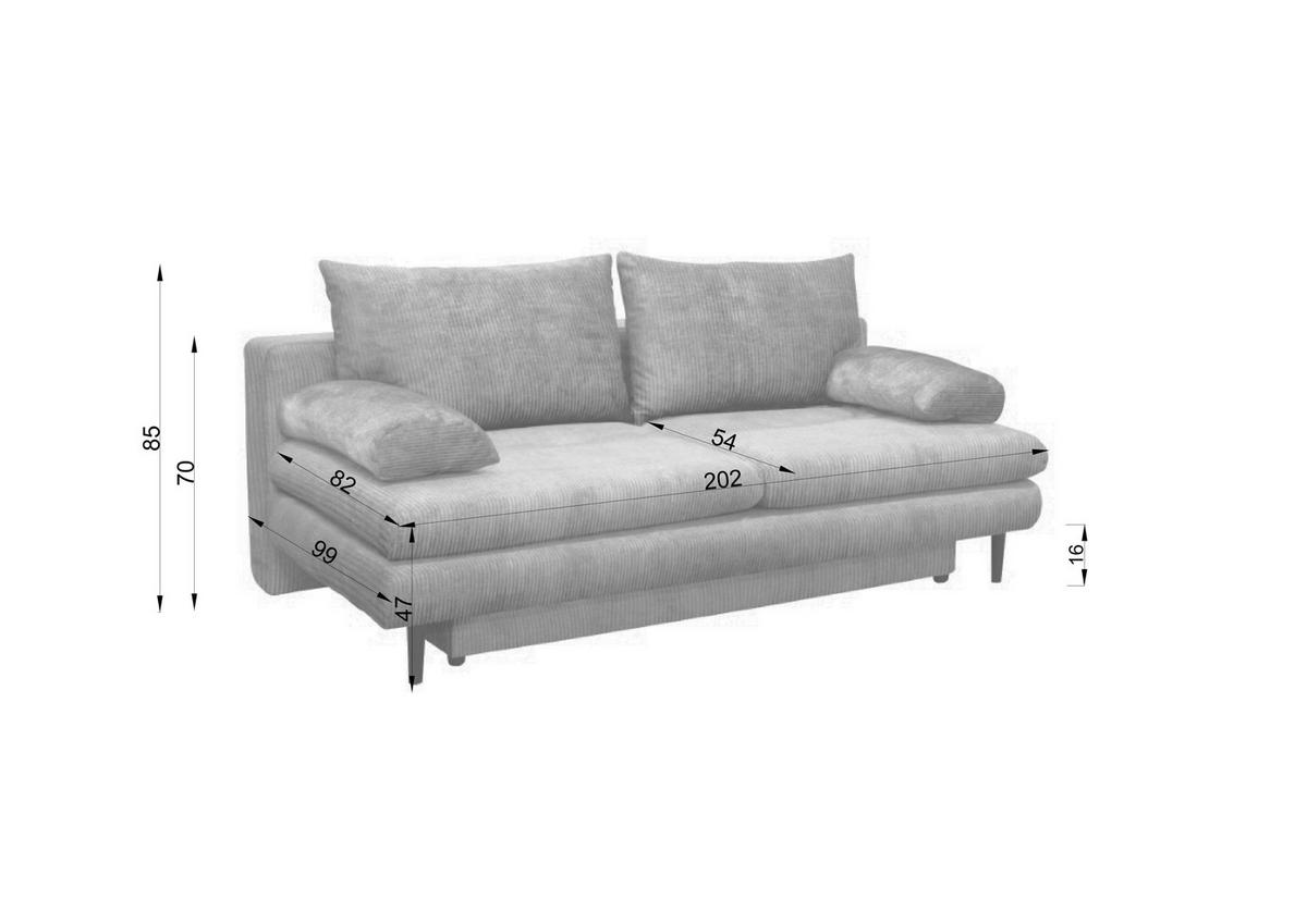 ROZKLÁDACÍ POHOVKA, textil, starorůžová - starorůžová/černá, Design, dřevo/textil (202/85/99cm) - P & B