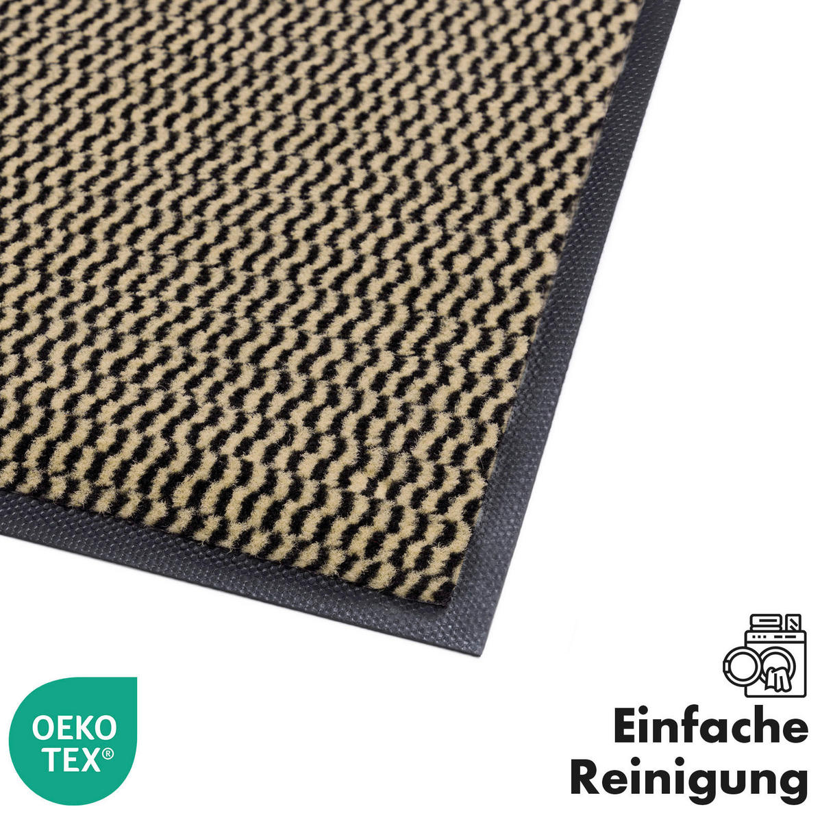 SCHMUTZFANGMATTE - Beige, Basics, Kunststoff/Textil (90/150cm) - Floordirekt