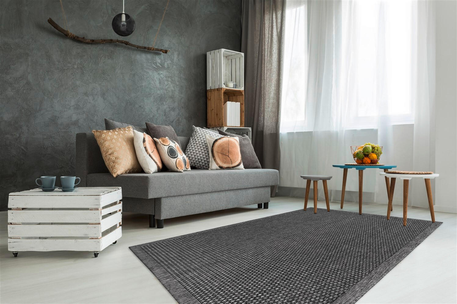 FLACHWEBETEPPICH 200/290 cm Indonesia - Kediri Silber Grau  - Grau, KONVENTIONELL, Textil (200/290cm)
