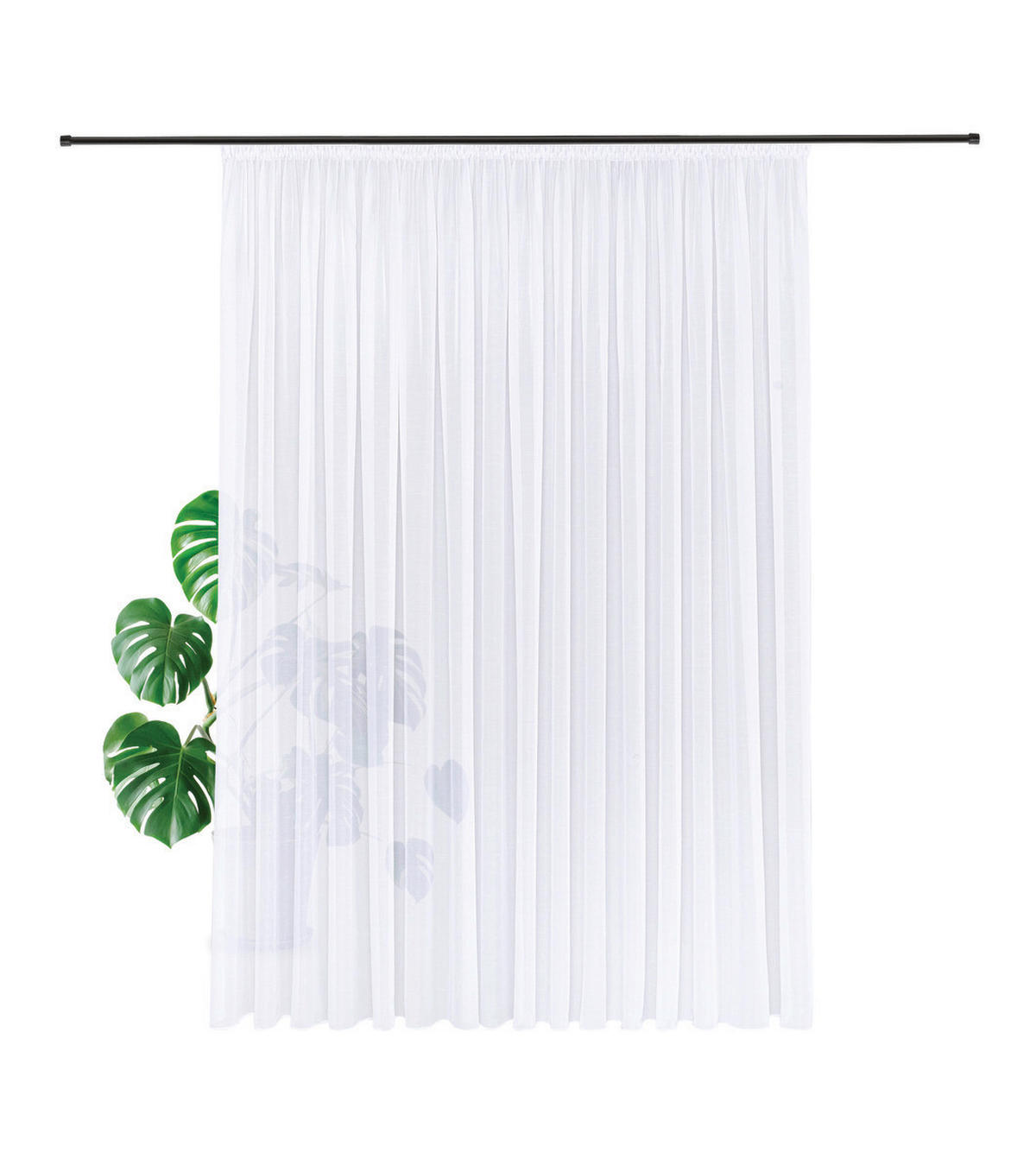 FERTIGSTORE  transparent  300/245 cm   - Weiß, Basics, Textil (300/245cm)