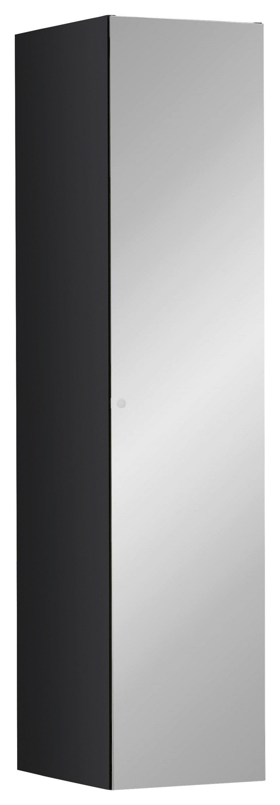 MIDISCHRANK 30/129,6/35 cm  - Eichefarben/Schwarz, MODERN, Glas/Holzwerkstoff (30/129,6/35cm) - Celina Home